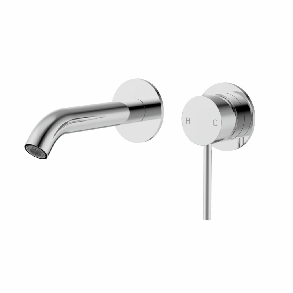 Otus Slimline Stainless Steel Wall Basin Mixer Separate Back Plate Trim Kits - Chrome | PLC3004SS-TK-CH