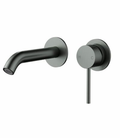 Otus Slimline Stainless Steel Wall Basin Mixer Separate Back Plate Trim Kits - Gun Metal | PLC3004SS-TK-GM