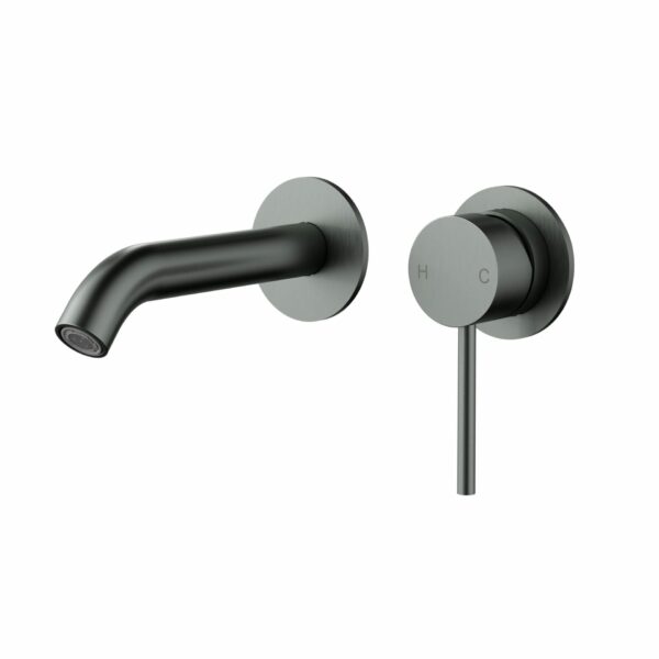Otus Slimline Stainless Steel Wall Basin Mixer Separate Back Plate Trim Kits - Gun Metal | PLC3004SS-TK-GM
