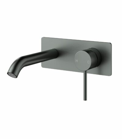Otus Slimline Stainless Steel Wall Basin Mixer Trim Kits - Gun Metal | PLC3003SS-TK-GM