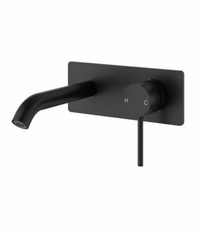 Otus Slimline Stainless Steel Wall Basin Mixer Trim Kits - Matt Black | PLC3003SS-TK-MB