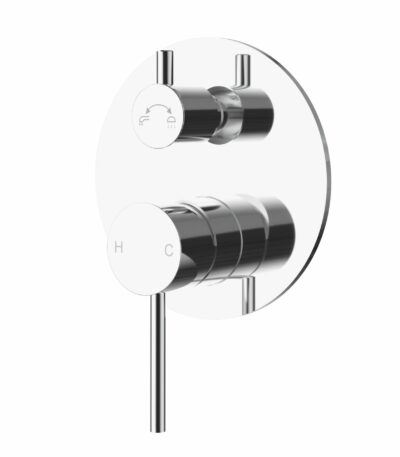 Otus Slimline Stainless Steel Wall Diverter Mixer Trim Kits - Chrome | PLC3002SS-TK-CH