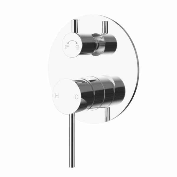 Otus Slimline Stainless Steel Wall Diverter Mixer Trim Kits - Chrome | PLC3002SS-TK-CH