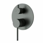 Otus Slimline Stainless Steel Wall Diverter Mixer Trim Kits - Gun Metal | PLC3002SS-TK-GM