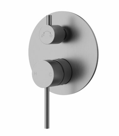 Otus Slimline Stainless Steel Wall Diverter Mixer Trim Kits | PLC3002SS-TK
