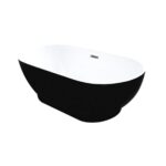 Oval Freestanding Bathtub - Acrylic Gloss Black Slim Edge Finishing - 1700mm | KBT1700
