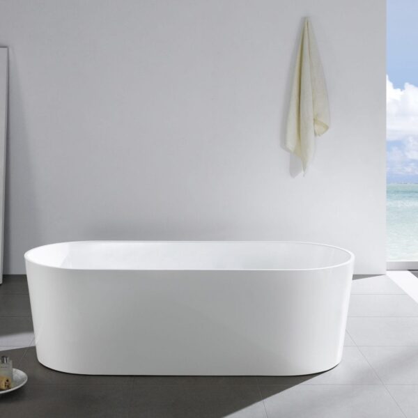 Ovia Freestanding Bathtub - Gloss White - No Overflow - 1500mm | OBT1500-NF