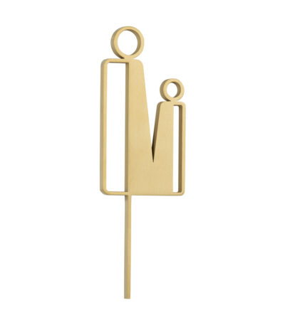 Parent Restroom Sign - 140mm - Brushed Brass