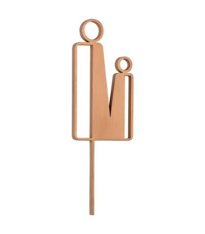 Parent Restroom Sign - 140mm - Brushed Copper