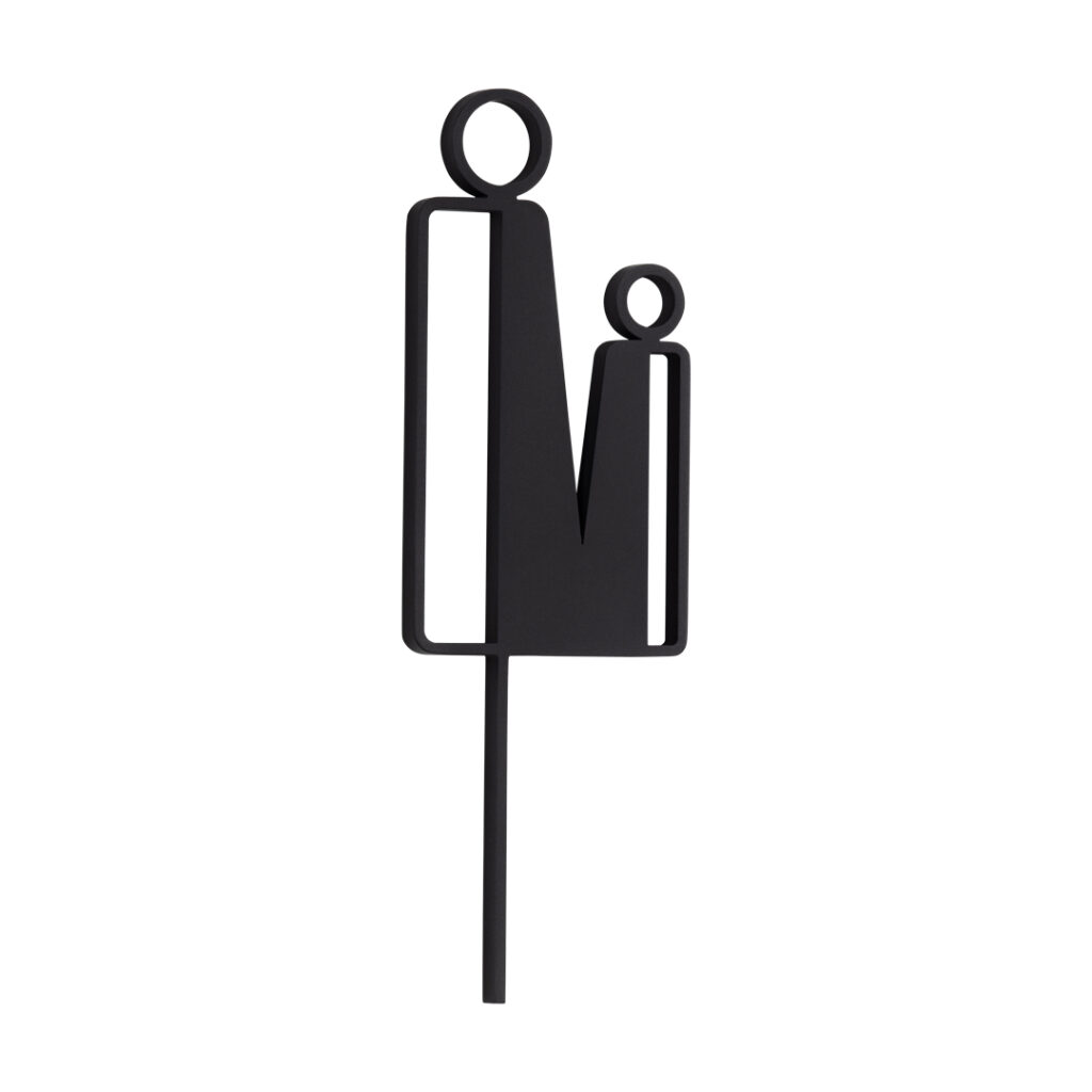 Parent Restroom Sign - 140mm - Matte Black