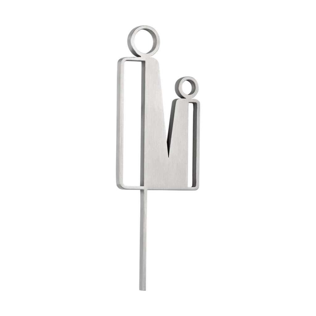 Parent Restroom Sign - 140mm - Stainless Steel
