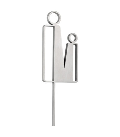 Parent Restroom Sign - 140mm - Stainless Steel