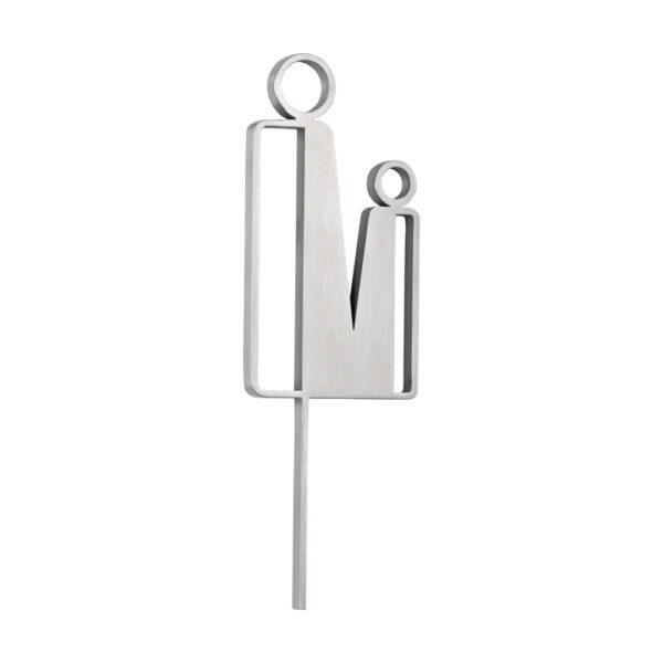 Parent Restroom Sign - 140mm - Stainless Steel