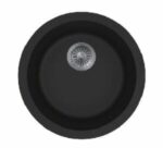 Pearl Black Undermount Single Bowl Granite Sink (Round) 455x190mm | CT-710