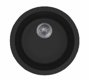 Pearl Black Undermount Single Bowl Granite Sink (Round) 455x190mm | CT-710