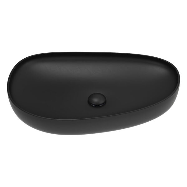 Pebble Large Above Counter Basin, Matte Black