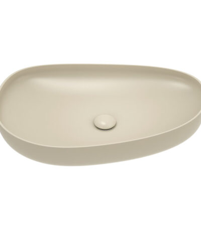 Pebble Large Above Counter Basin, Matte Khaki