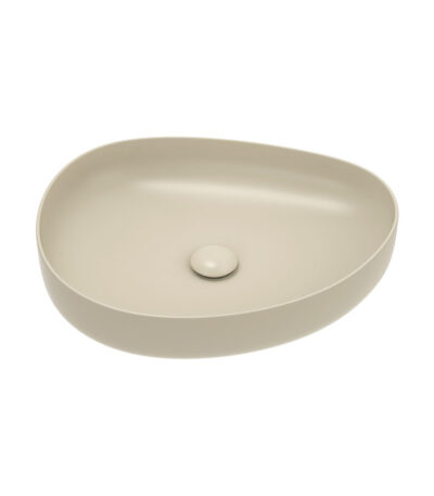 Pebble Medium Above Counter Basin, Matte Khaki