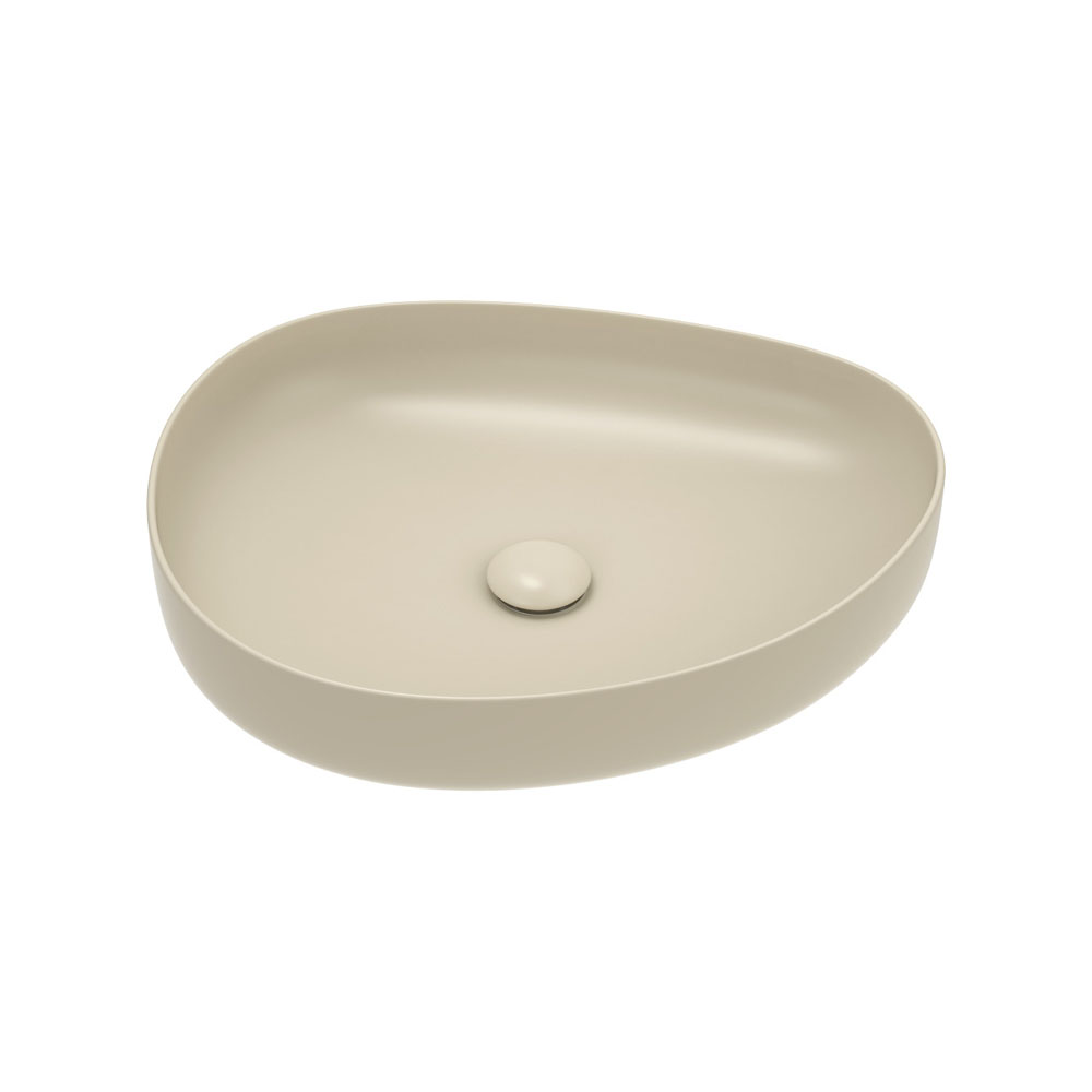 Pebble Medium Above Counter Basin, Matte Khaki