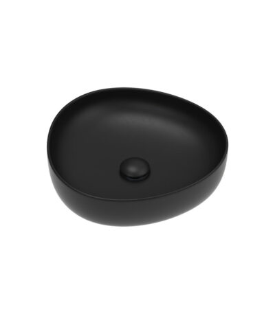 Pebble Small Above Counter Basin, Matte Black