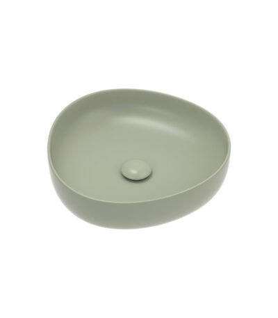 Pebble Small Above Counter Basin, Matte Olive