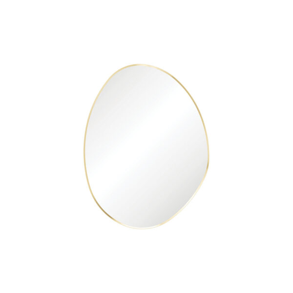 Pebble Urban Brass Asymmetrical Framed Mirror, 700 x 920mm