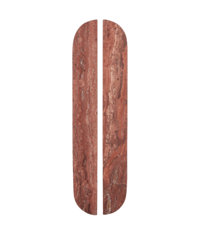 Pedra Curve Cabinetry Pull 320mm (Pair) - Red Travertine