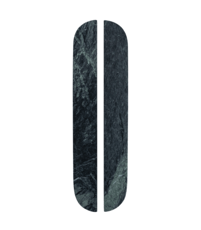 Pedra Curve Cabinetry Pull 320mm (Pair) - Verde Alpi Marble
