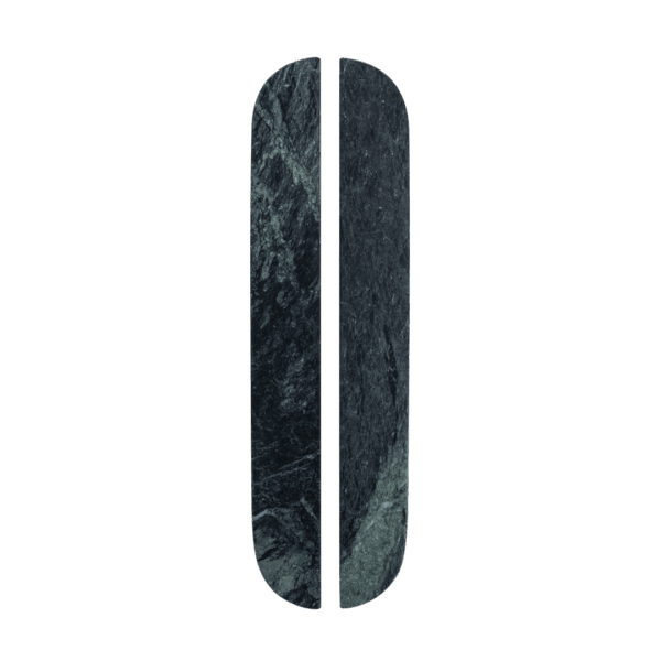 Pedra Curve Cabinetry Pull 320mm (Pair) - Verde Alpi Marble