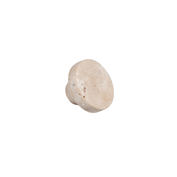 Pedra Large Knob 35mm - Beige Travertine
