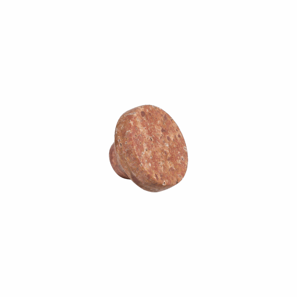 Pedra Large Knob 35mm - Red Travertine