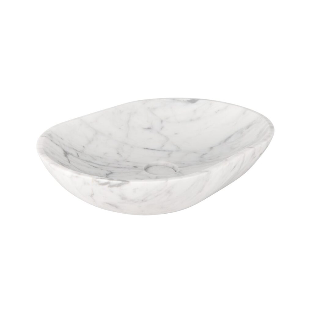 Pedra Oval Basin Sink - Carrara Marble