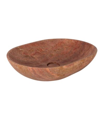 Pedra Oval Basin Sink - Red Travertine