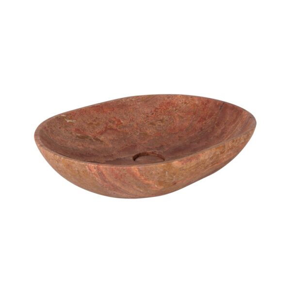 Pedra Oval Basin Sink - Red Travertine