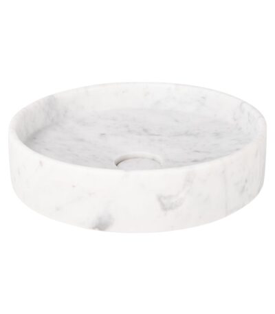 Pedra Round Basin Sink - Carrara Marble