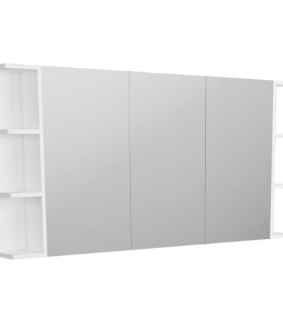 Pencil Edge 1200 Mirror Cabinet, 2 Side Shelves
