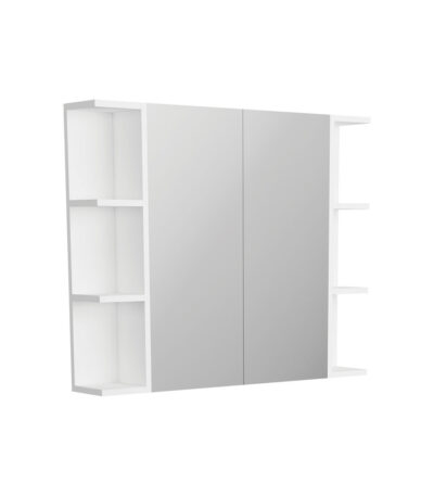 Pencil Edge 600 Mirror Cabinet, 2 Side Shelves