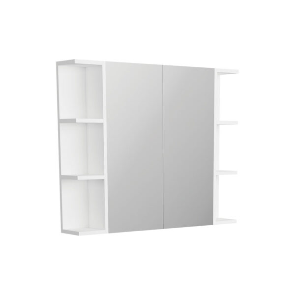 Pencil Edge 600 Mirror Cabinet, 2 Side Shelves
