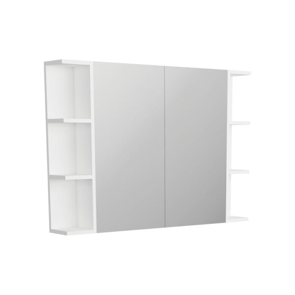 Pencil Edge 750 Mirror Cabinet, 2 Side Shelves