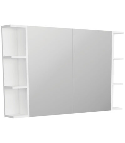 Pencil Edge 900 Mirror Cabinet, 2 Side Shelves