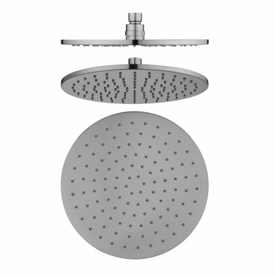 Pentro 250mm Brushed Nickel Solid Brass Round Rainfall Shower Head | SR010.05