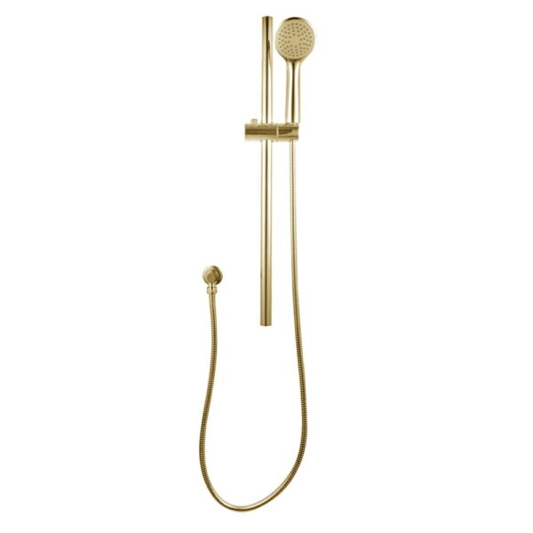 Pentro Brushed Yellow Gold Round Handheld Shower Rail Set