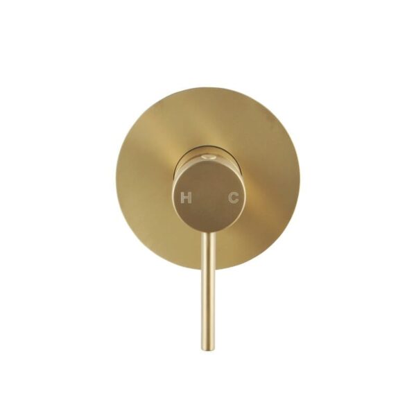 Pentro Brushed Yellow Gold Round Shower Mixer Tap | WM26.04