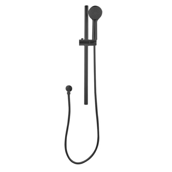 Pentro Gun Metal Grey Round Handheld Shower Rail Set