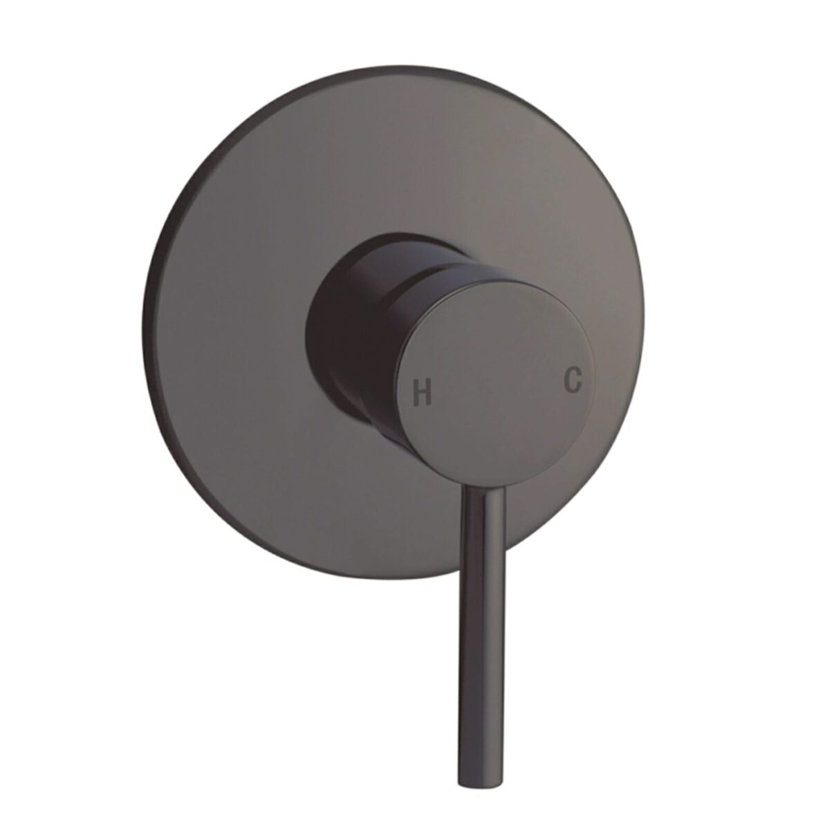 Pentro Gun Metal Grey Round Shower Mixer Tap | WM26.06