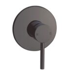 Pentro Gun Metal Grey Round Shower Mixer Tap | WM26.06