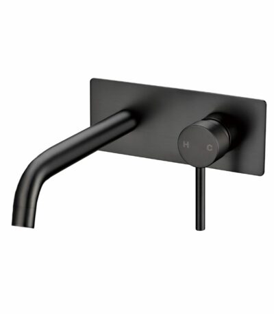 Pentro Gun Metal Grey Wall Mixer With Round Spout