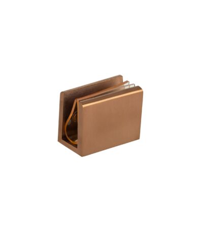 Pius Glass Panel Clip 10mm - Brushed Copper