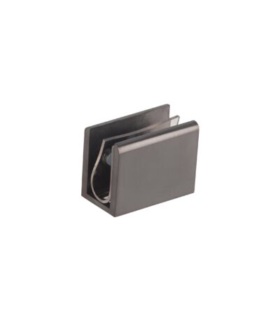 Pius Glass Panel Clip 10mm - Brushed Gunmetal