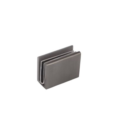 Pius Glass Panel Clip 12mm - Brushed Gunmetal